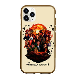 Чехол iPhone 11 Pro матовый Академия Амбрелла 3 сезон, цвет: 3D-коричневый