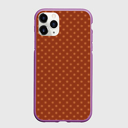 Чехол iPhone 11 Pro матовый Коричневые звездочки, цвет: 3D-фиолетовый