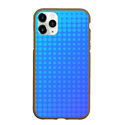 Чехол iPhone 11 Pro матовый Blue gradient, цвет: 3D-коричневый