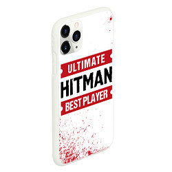 Чехол iPhone 11 Pro матовый Hitman: красные таблички Best Player и Ultimate, цвет: 3D-белый — фото 2