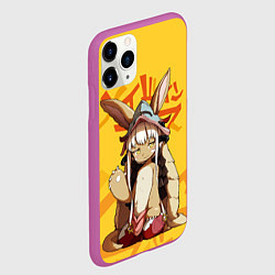 Чехол iPhone 11 Pro матовый Made in Abyss Наначи, цвет: 3D-фиолетовый — фото 2