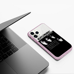 Чехол iPhone 11 Pro матовый With The Beatles Битломания, цвет: 3D-розовый — фото 2