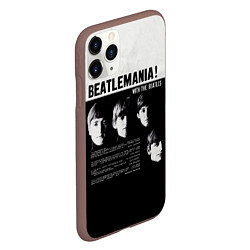 Чехол iPhone 11 Pro матовый With The Beatles Битломания, цвет: 3D-коричневый — фото 2