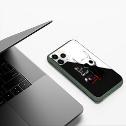 Чехол iPhone 11 Pro матовый Hollow Knight черно-белое, цвет: 3D-темно-зеленый — фото 2