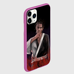 Чехол iPhone 11 Pro матовый Manji - Клинок Бессмертного, цвет: 3D-фиолетовый — фото 2