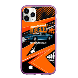 Чехол iPhone 11 Pro матовый Street racing Legend retro