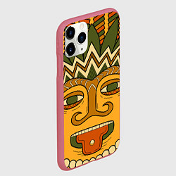 Чехол iPhone 11 Pro матовый Polynesian tiki CHILLING, цвет: 3D-малиновый — фото 2