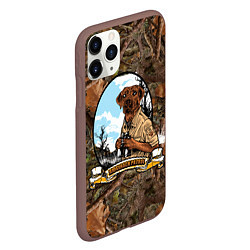 Чехол iPhone 11 Pro матовый Собачий патруль охотник, цвет: 3D-коричневый — фото 2