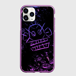 Чехол iPhone 11 Pro матовый League Of Legends неон - Arcane neon, цвет: 3D-фиолетовый