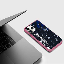 Чехол iPhone 11 Pro матовый Tottenham hotspur Краска, цвет: 3D-малиновый — фото 2