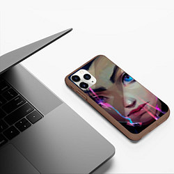 Чехол iPhone 11 Pro матовый Jinx портрет - Аркейн League of legends, цвет: 3D-коричневый — фото 2