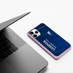 Чехол iPhone 11 Pro матовый Liverpool Соты Абстракция, цвет: 3D-розовый — фото 2