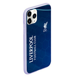 Чехол iPhone 11 Pro матовый Liverpool Соты Абстракция, цвет: 3D-светло-сиреневый — фото 2