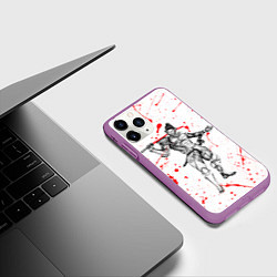 Чехол iPhone 11 Pro матовый Metal gear rising blood, цвет: 3D-фиолетовый — фото 2