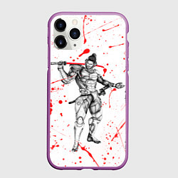 Чехол iPhone 11 Pro матовый Metal gear rising blood, цвет: 3D-фиолетовый