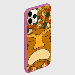 Чехол iPhone 11 Pro матовый Polynesian tiki SERENE, цвет: 3D-фиолетовый — фото 2