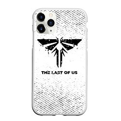 Чехол iPhone 11 Pro матовый The Last Of Us с потертостями на светлом фоне, цвет: 3D-белый