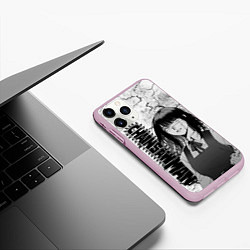 Чехол iPhone 11 Pro матовый Человек-бензопила : Митака Демон, цвет: 3D-розовый — фото 2