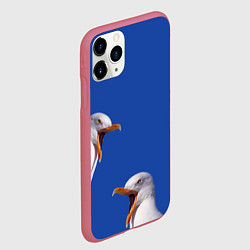Чехол iPhone 11 Pro матовый Не ори на меня, цвет: 3D-малиновый — фото 2