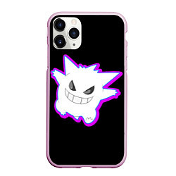 Чехол iPhone 11 Pro матовый Pokemon gengar, цвет: 3D-розовый