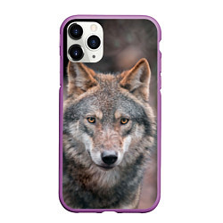 Чехол iPhone 11 Pro матовый Волк с грустными глазами, цвет: 3D-фиолетовый