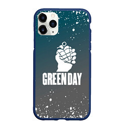 Чехол iPhone 11 Pro матовый Green day - брызги