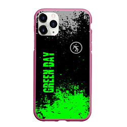 Чехол iPhone 11 Pro матовый Green day - hits, цвет: 3D-малиновый