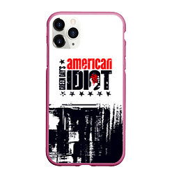 Чехол iPhone 11 Pro матовый Green day american idiot - rock, цвет: 3D-малиновый