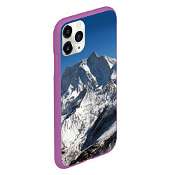 Чехол iPhone 11 Pro матовый Канченджанга, Гималаи, 8 586 м, цвет: 3D-фиолетовый — фото 2