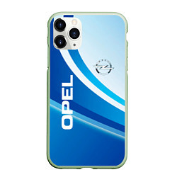 Чехол iPhone 11 Pro матовый Opel абстракция, цвет: 3D-салатовый