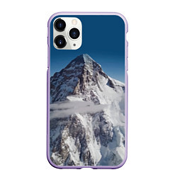 Чехол iPhone 11 Pro матовый Каракорум, К2, Чогори, 8614 м - вторая по высоте, цвет: 3D-светло-сиреневый