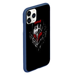 Чехол iPhone 11 Pro матовый Берсерк Гатс Маска Доспехов, цвет: 3D-тёмно-синий — фото 2