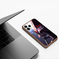 Чехол iPhone 11 Pro матовый Берсерк С Мечечём На Плече, цвет: 3D-коричневый — фото 2