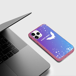 Чехол iPhone 11 Pro матовый Guano apes - Градиент, цвет: 3D-малиновый — фото 2