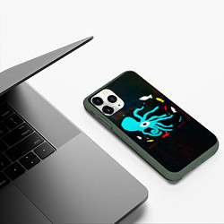 Чехол iPhone 11 Pro матовый Half an Octopuss - The Cure, цвет: 3D-темно-зеленый — фото 2