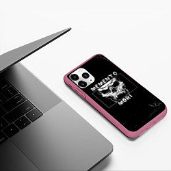 Чехол iPhone 11 Pro матовый SKULL - MOMENTO MORI, цвет: 3D-малиновый — фото 2