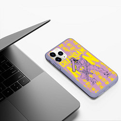 Чехол iPhone 11 Pro матовый Danger Denji art, цвет: 3D-светло-сиреневый — фото 2