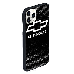 Чехол iPhone 11 Pro матовый Chevrolet с потертостями на темном фоне, цвет: 3D-черный — фото 2