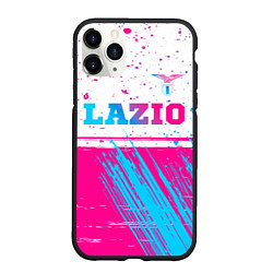 Чехол iPhone 11 Pro матовый Lazio neon gradient style: символ сверху, цвет: 3D-черный