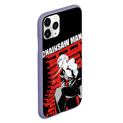 Чехол iPhone 11 Pro матовый Chainsaw - Макима, цвет: 3D-серый — фото 2