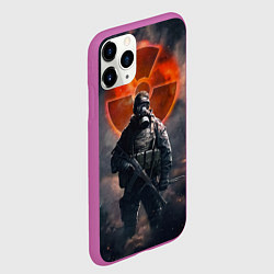 Чехол iPhone 11 Pro матовый STALKER Боец Долга, цвет: 3D-фиолетовый — фото 2