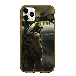 Чехол iPhone 11 Pro матовый STALKER Тень Чернобыля Постер, цвет: 3D-коричневый