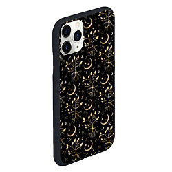 Чехол iPhone 11 Pro матовый Волшебное древо под луной, цвет: 3D-черный — фото 2