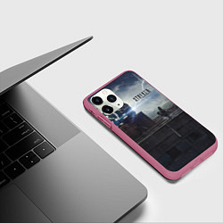 Чехол iPhone 11 Pro матовый STALKER Герб СССР В Припяти, цвет: 3D-малиновый — фото 2