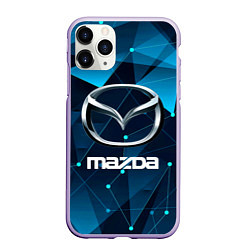 Чехол iPhone 11 Pro матовый Mazda - абстракция, цвет: 3D-светло-сиреневый