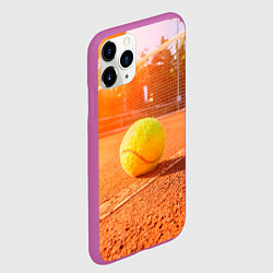 Чехол iPhone 11 Pro матовый Теннис - рассвет, цвет: 3D-фиолетовый — фото 2