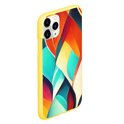 Чехол iPhone 11 Pro матовый Красивые многоцветные узоры, цвет: 3D-желтый — фото 2