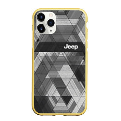 Чехол iPhone 11 Pro матовый Jeep - спорт, цвет: 3D-желтый