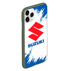 Чехол iPhone 11 Pro матовый Suzuki - texture, цвет: 3D-темно-зеленый — фото 2