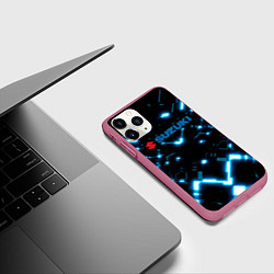 Чехол iPhone 11 Pro матовый Сузуки - абстракция, цвет: 3D-малиновый — фото 2